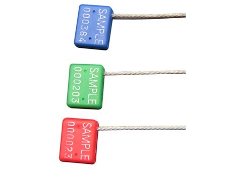 Green / Red Steel Lock Trailer Security Seals With Series Numbers /  Bar Code Marking
