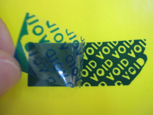 White / Blue / Black High Residue Tamper Evident Security Labels For Anti-counterfeit